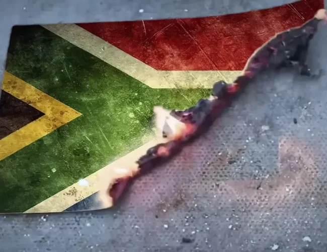 South African president labels party’s burning flag campaign Ad as treason